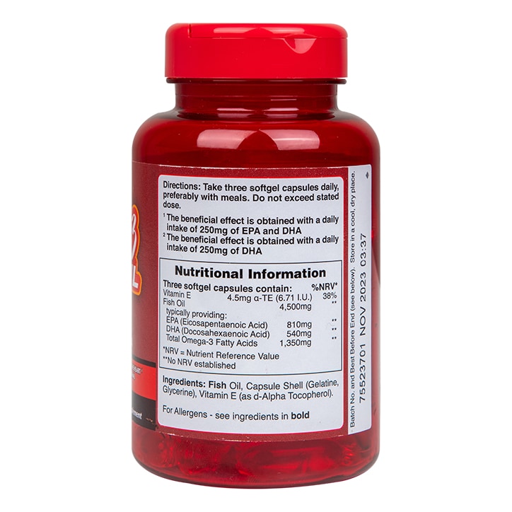Holland & Barrett Extra Strength Omega 3 Fish Oil 60 Capsules 1500mg